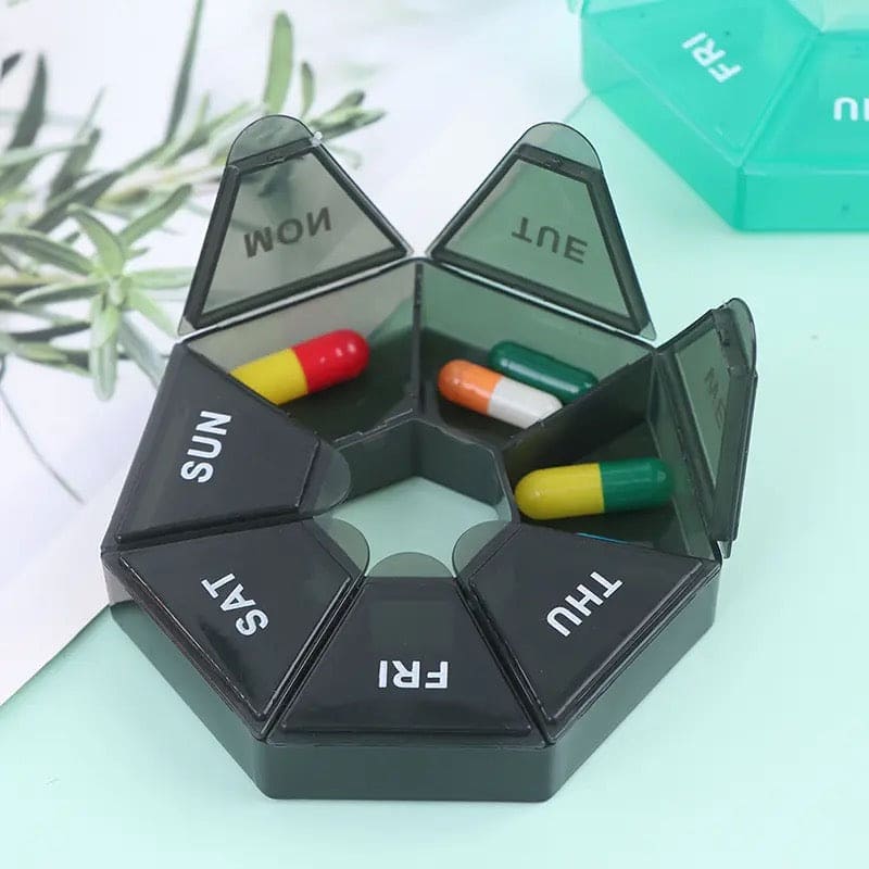 Sub Packing Pill Box, Broke Weekly Pill Organizer, Mini Round Flip-top Pill Box, Medicine Dispenser Container, Portable Storage Tablet Holder, 7 Days Pill Planner, Splitters Travel Pill Case, Weekly Pill Dispenser, Outdoor Travel Pill Protect Container