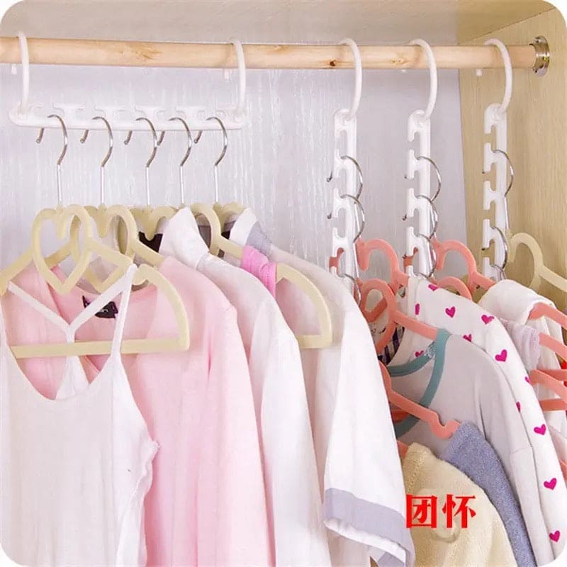 Pack Of 8 Wonder Hanger, Multifunctional Magic Hangers, Plastic Scarf Cabinet Storage Hangers For Clothes, Multi Port Clothing Rack, Clothes Closet Organizer