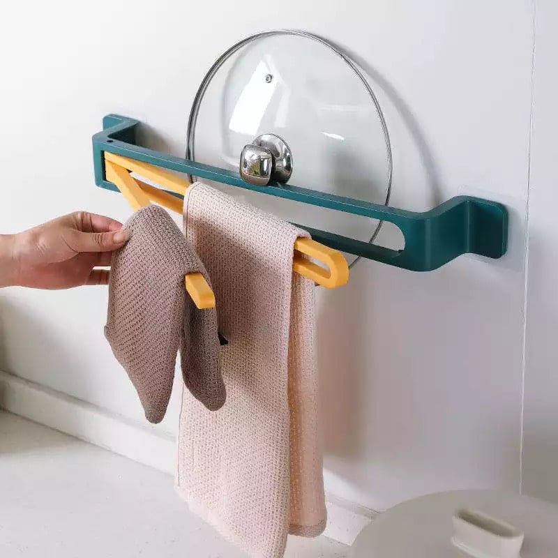 3 Arms Swivel Towel Bar, Punch-Free Plastic Swing Towel Rack, Multifunctional Wall Mounted Towel Holder, Bathroom Shower Organizer Tool