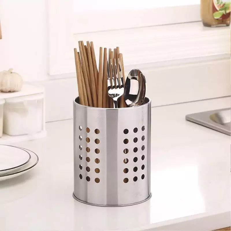Set Of 2 Stainless Steel Chopsticks Holder Cage, Steadily Cutlery Kitchen Utensil Container, Multifunction Fork Spoon Cutlery Drain Holder Organizer, Chopsticks Storage Rack, Spoon Knife Fork Rack Kitchen Accessories, Caddy Cutlery Utensil Holder
