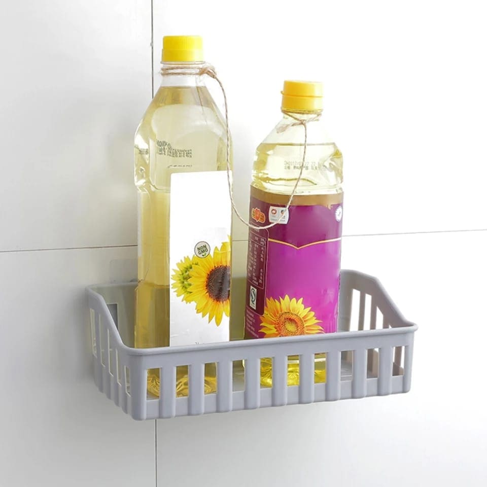 Wall Mounted Shower Caddy Bathroom Shelf, Toilet Shampoo Soap Holder, Cosmetic Storage Rack, Wall Mounted Kitchen Storage Rack