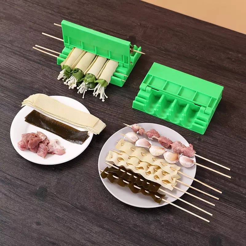 BBQ Stringing Machine, Multifunction Quickly Skewer Machine, Artifact Mutton Shashlik Skewer, BBQ Barbecue Stringing Machine, Outdoor Barbecue Supplies Accessories Barbecue Gadgets