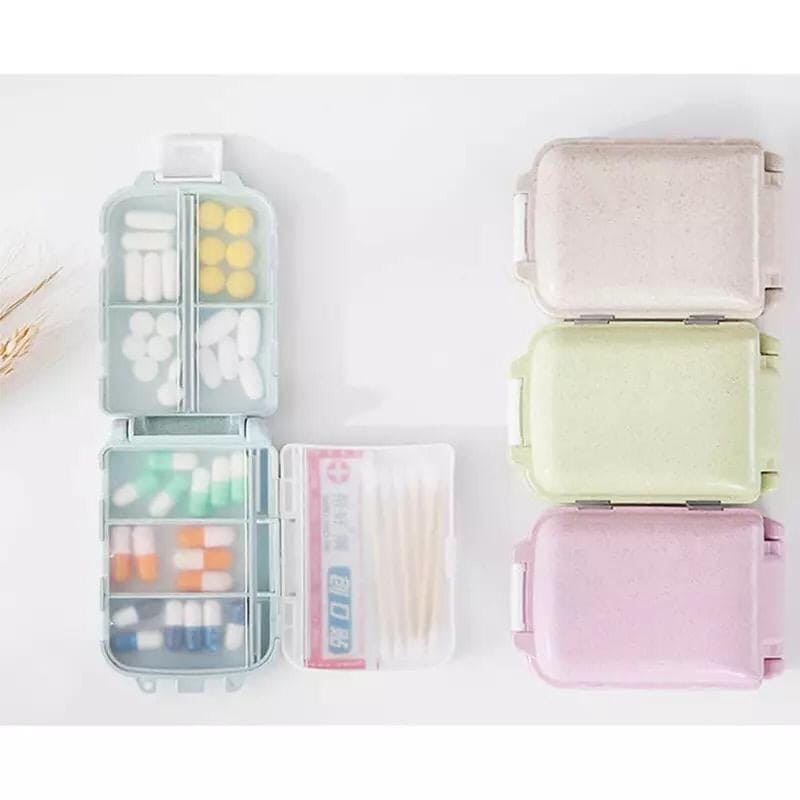 Travel Pill Box Moisture-Proof Organizer, Portable Pill Cases Medicine Storage, Dispenser Packing Container Cases