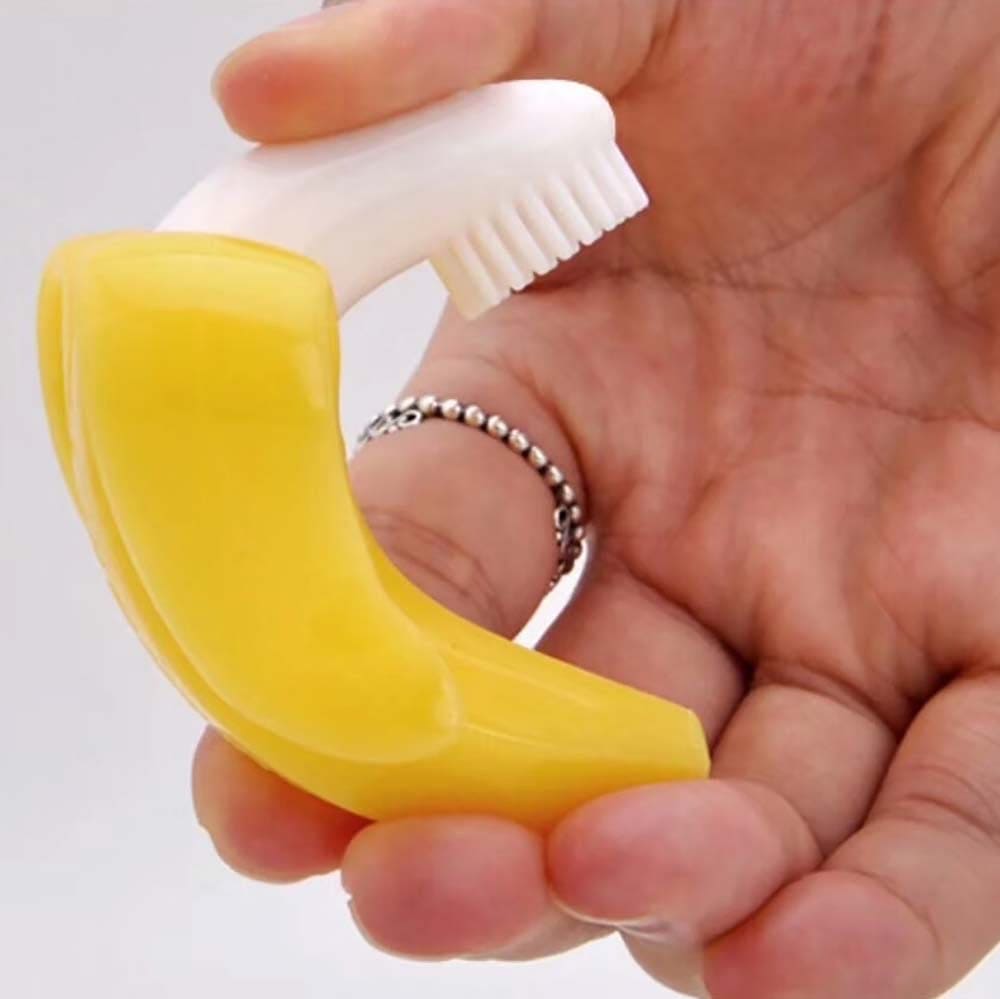 Baby Banana Teething Toothbrush, Training Teether For Infants, Silicone Pain Relief Teether