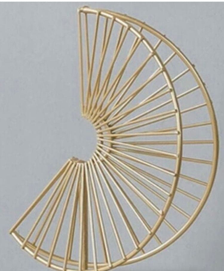 Fan Style Home Décor, Partition Light Luxury Cabinet Wine Décor, Nordice Iron Décor