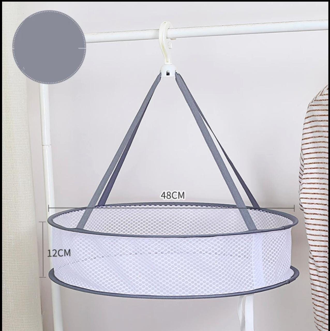 Clothes Drying Basket, Hanging Sweater Net Pocket, Thickened Anti-Deformation Cardigan Drying Rack, Double Layer Socks Drying Bag, Drawing Laundry Basket