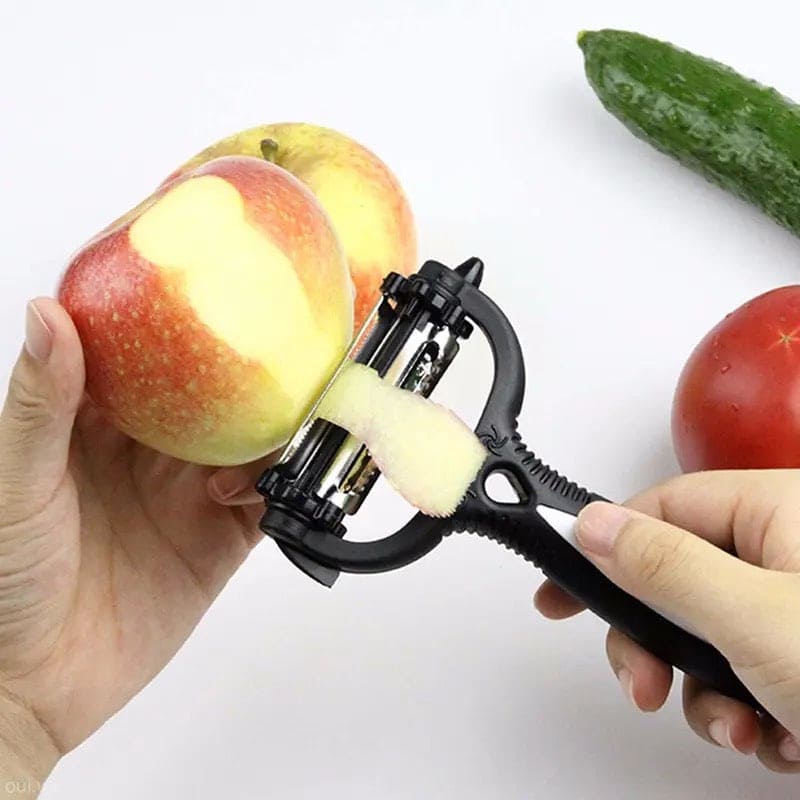 Simple Vegetable Peeler, Multifunctional  Rotary Vegetable Peeler, Stainless Steel Rotary Grater, Cabbage Potato Slicer Fruit Knife Kitchen Gadget, Multi Purpose 360 Degree Rotary Kitchen Tool