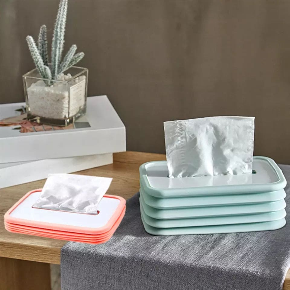 Creative Silicone Flexible Folding Tissue Box, Bedroom Kitchen Desktop ...