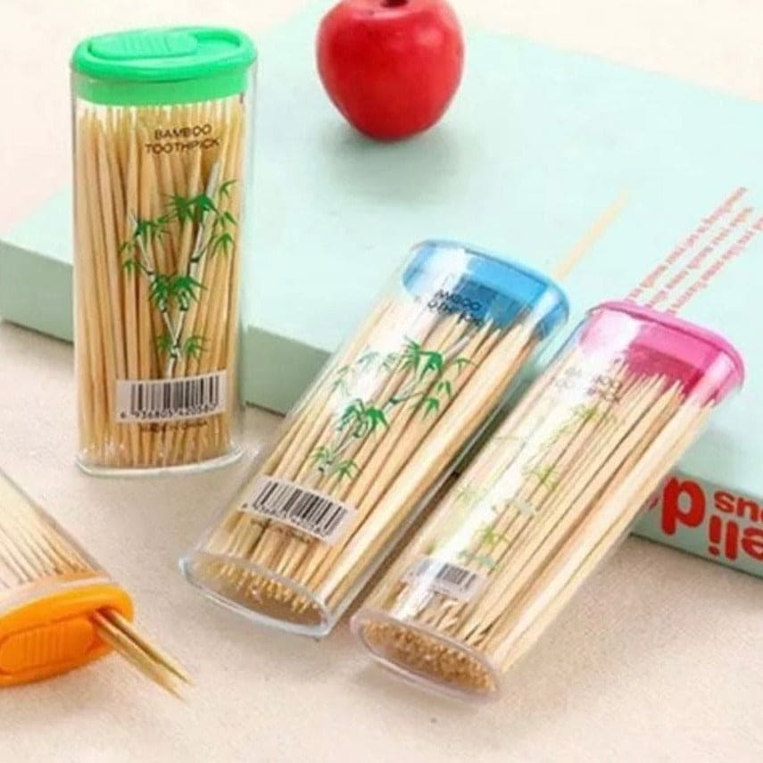 Amazing Pack Of 2 Disposable Wood Toothpicks, Natural Bamboo Toothpicks