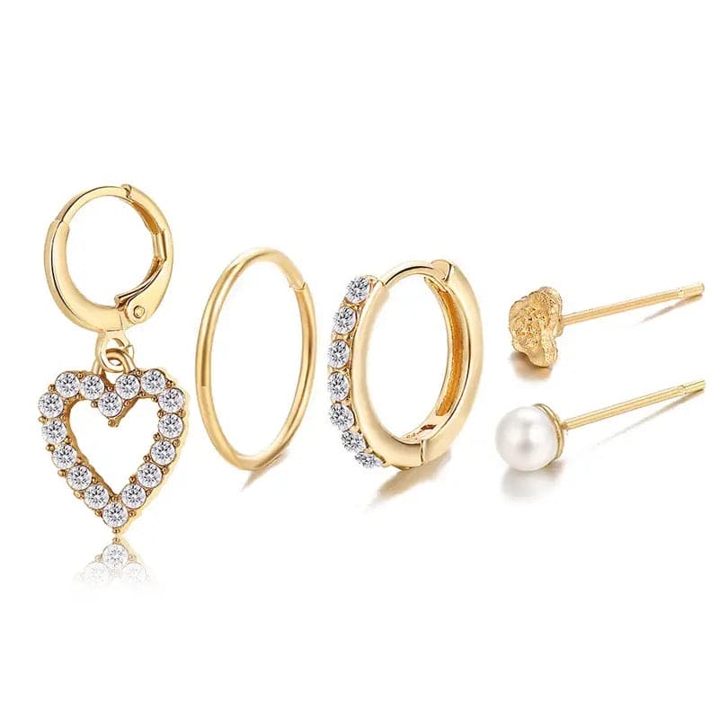 Simple Heart Round Clip Earrings For Women, Heart Round Clip Earrings, Elegant Heart Pendant Drop Earrings, Simulated Hoop Earrings