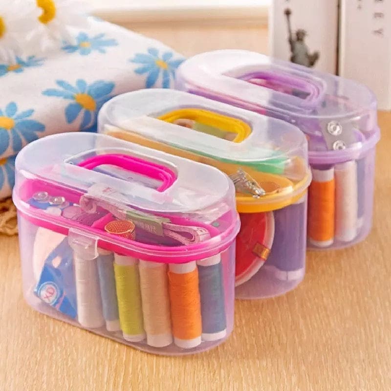 Mini Travel Sewing Box With Color Needle Threads, Sewing Supplies Orga ...