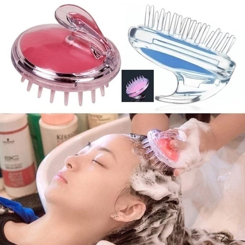 Transparent Scalp Brush, Silicone Head Shampoo Body Scalp Massage, Hair Washing Clean Brush, Comb Shower Bath Spa, Scalp Massaging Shampoo Brush