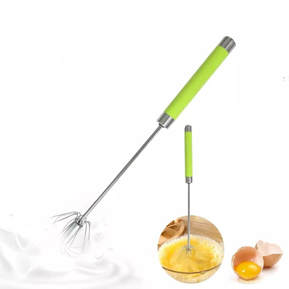 Colorful Long Handle Whisker, Stainless Steel  Semi Automatic Whisk, Manual Press Type Butter Whipping, Manual Press Type Egg Beater, Kitchen Baking Tool Baking Accessories, Automatic Stirrer for Milkshake Sauce Drink