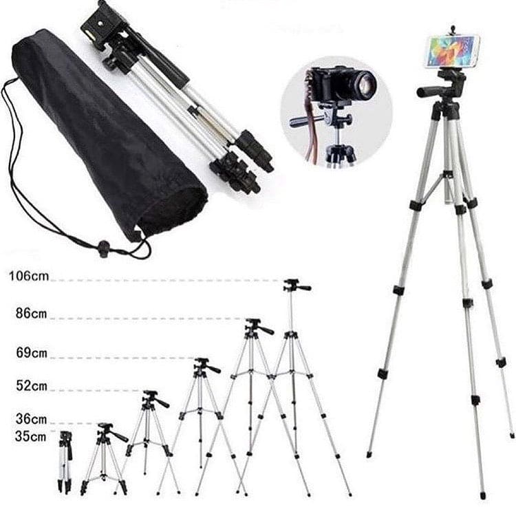Portable Tripod with Phone Holder, Lightweight Adjustable Tripod