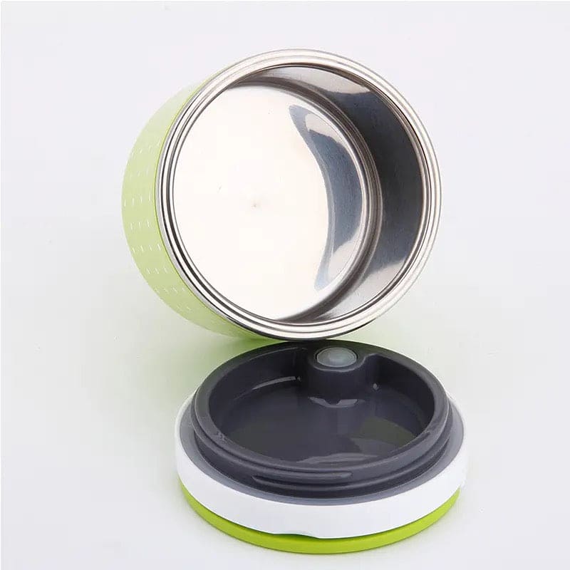 Portable Dotted Tiffin Box, Stainless Steel Bento Student Lunch Box, Round Thermal Lunch Box, Leak-Proof Food Container Bento Box, Bento Box with Cover Sealed Lunch Box, Steel Insulated Lunch Box
