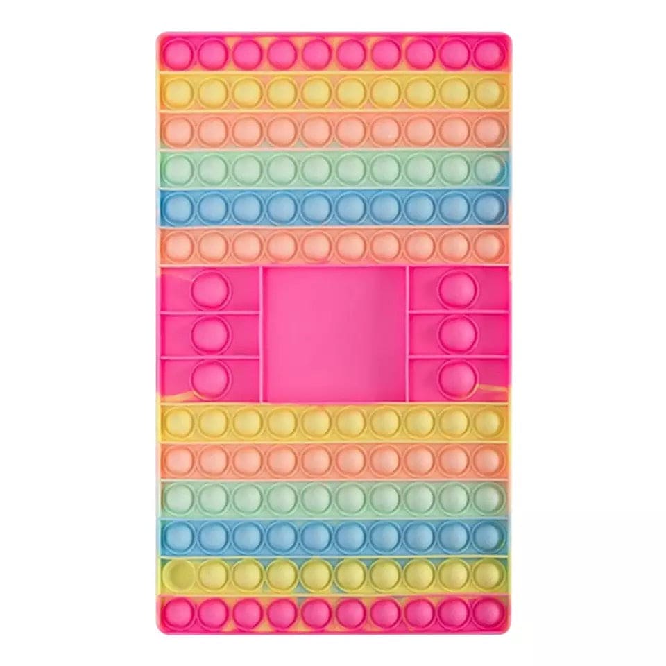 Big Pop It Toy Board, Fun Antistress Huge Ludo, Push Popet Kids Antism Giant Bubbles With Dices, Tie-Dye Chess Board Family Game