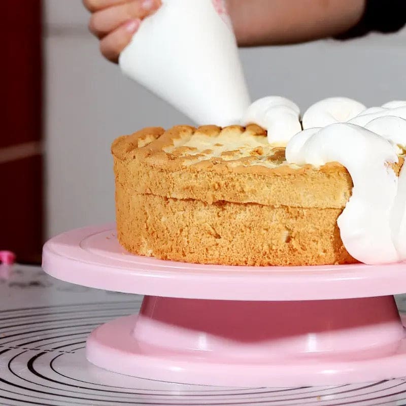 Cake Turntable Stand, Rotating Stable Anti-skid Round Cake Table, Cake Decorating Rotary Table, Kitchen Baking Tool, Revolving Dessert Serving Plate