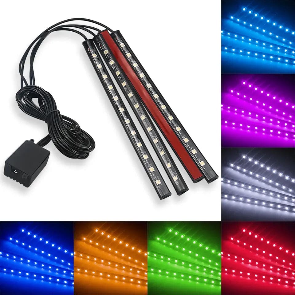 Car Strips Lights, RGB Interior Atmosphere Strip Light, Decorative Foot Lamp, Car Ambient Lights, Multicolor Music Car Strip Light, Under Dash Lighting Kit with Sound Active Function