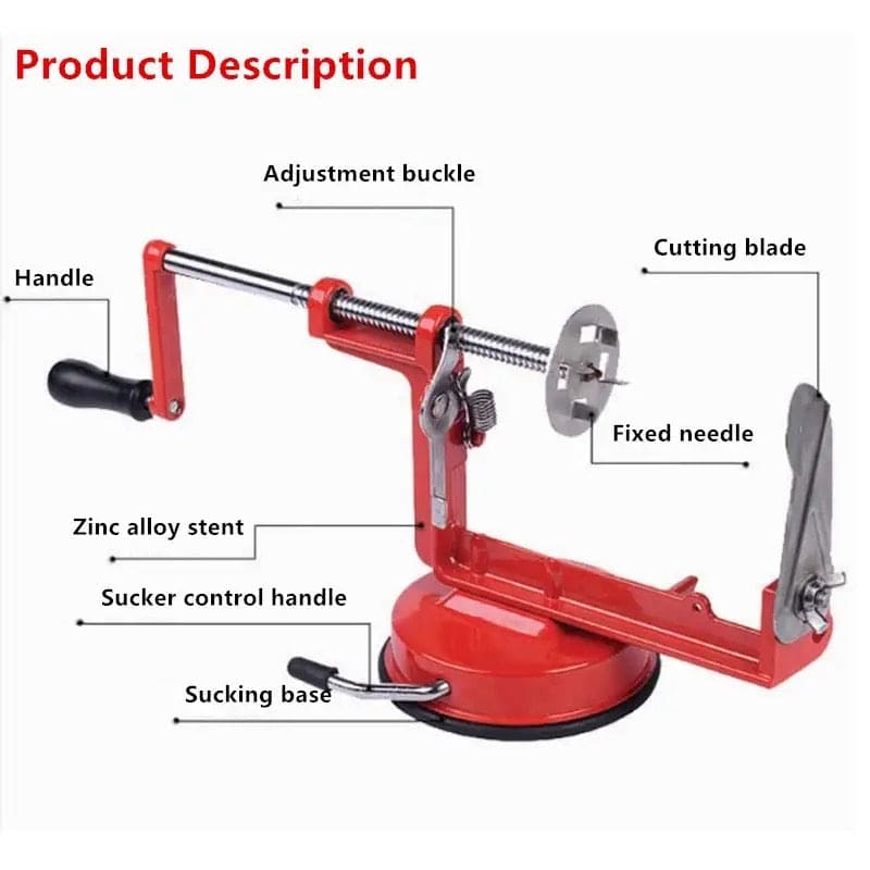 Spiral Potato Cutter, Manually Rotating Potato Tower Machine, Portable Quick Spiral French Slicer Cutter Bar, Vegetable Spiral Cutter Machine, Twist Fries Machine, Metal Peeler Corer Slicer, Creative Hand-shake Fruit Potato Peeler, Home Kitchen Gadget
