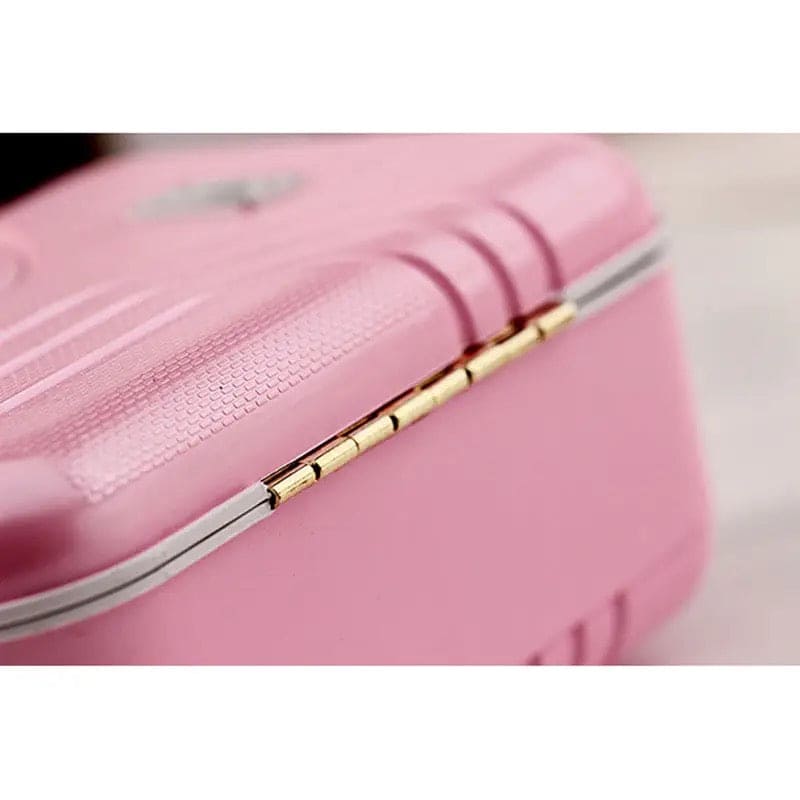 Baby Rolling Suitcase Music Box, Classic Spin Dancer Ballet Trolley Luggage Music Box, Creative Suitcase Style Music Jewellery Cosmetics Storage Box, Girl Music Suitcase Style Music Box, Student Plastic Children Girl Jewellery Box
