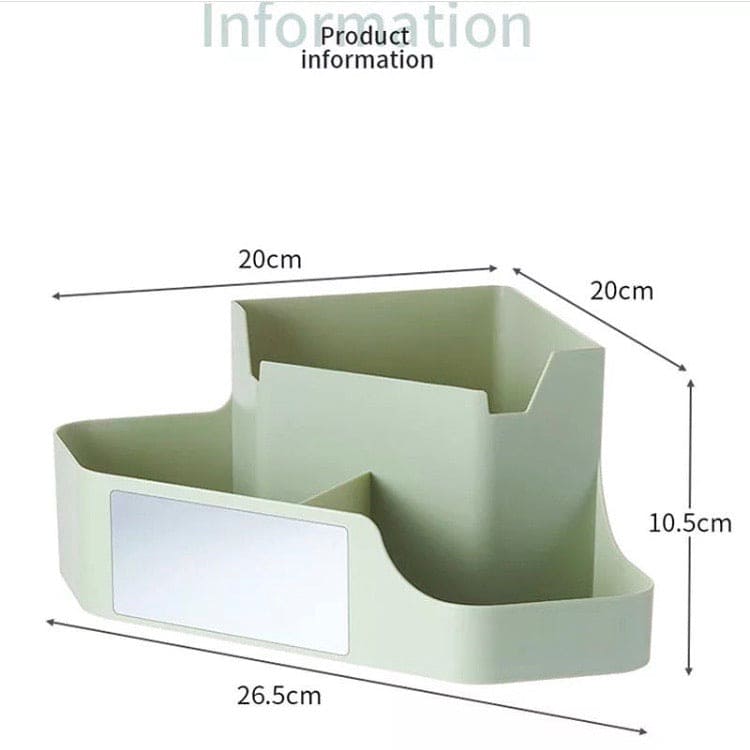 Multipurpose Makeup Organizer, Dressing Table Cosmetic Storage, Solid Color Makeup Box