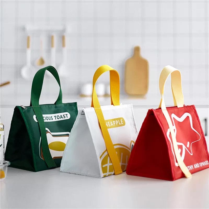 Cartoon Portable Thermal Lunch Bags For Food Storage, Waterproof Handbag, Travel Picnic Pouch Insulated Cooler Bento Bag