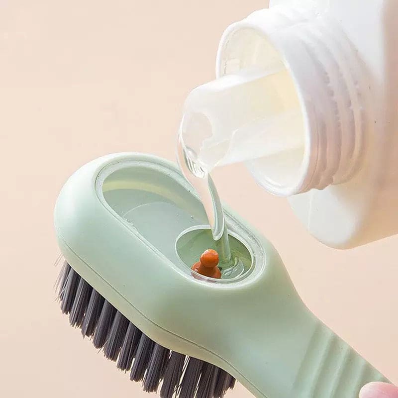 Liquid Shoes Brush, Multifunction Soft Bristled Brush, Automatic Filling Shoe Clothes Board Brush, Home Cleaning Tool, Long Handle Shoe Brush, Long Handle Shoe Brush