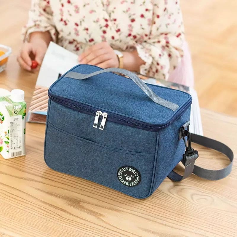 Portable Lunch Box Bag, Food Thermal Box, Shoulder Strap Organizer Insulated Case, Water Proof Office Cooler Lunch Box Bag