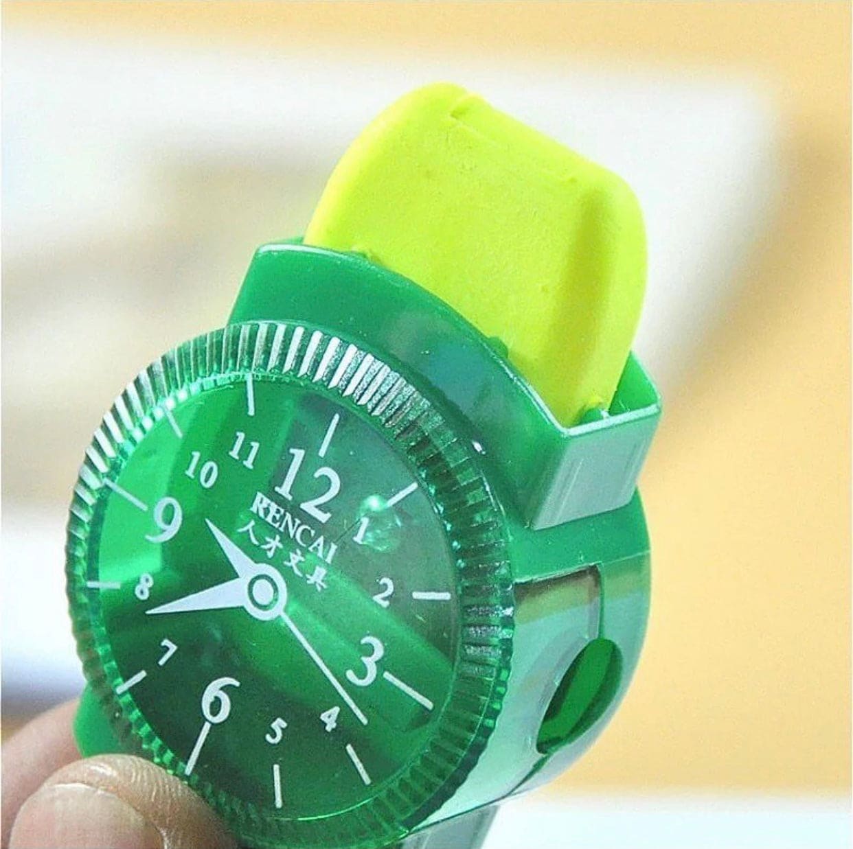 Creative 3 in 1 Pencil Sharpener, Creative Wristwatch Modelling Pencil Sharpener With Eraser And Brush