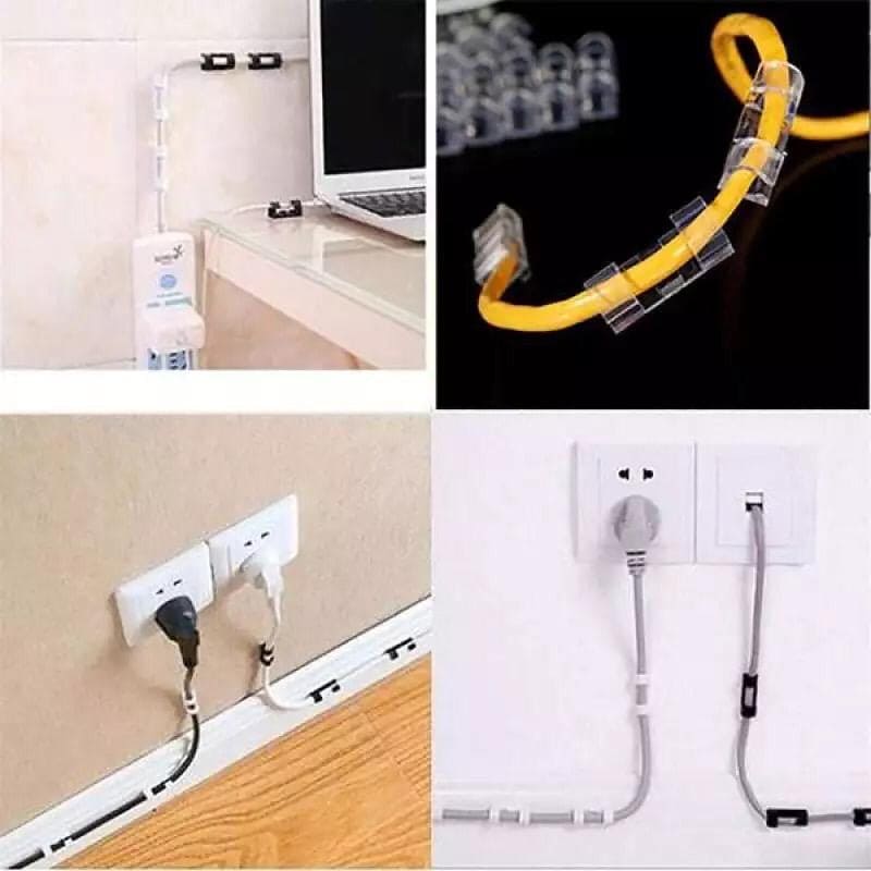 16 Pcs Wire Clamp, Cable Organizer, Adhesive Cable Clips