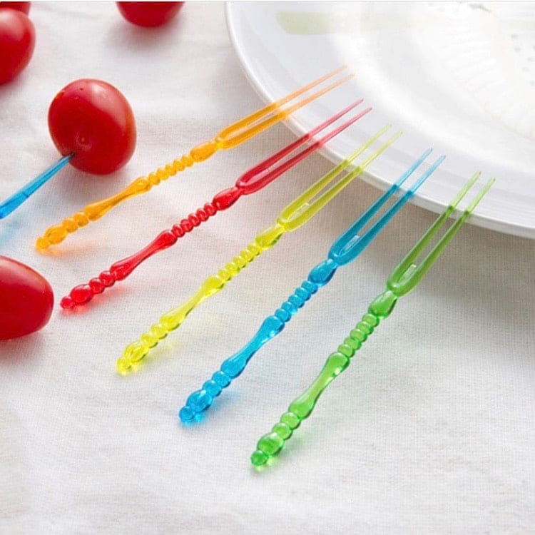 50pcs Disposable Plastic Forks, Food Pick Forks