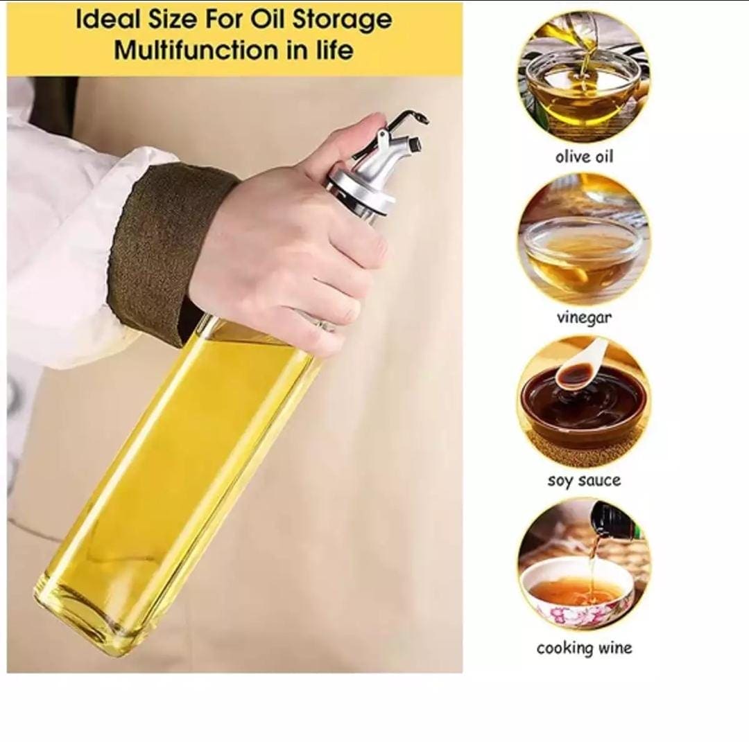 500ml Oil Glass Bottle, Creative Oil Dispenser, Kitchen Cooking Seasoning Bottle, Cooking Oil Tank Bottle