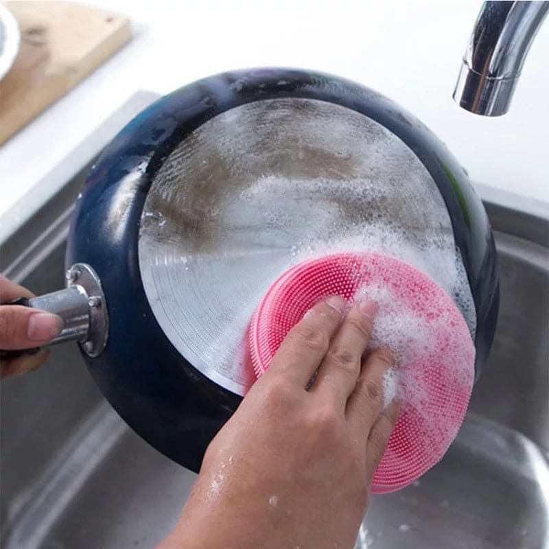 Multipurpose Silicon Dish Sponge, Kitchen Cleaning Scrubber, Silicone Dish Scrubber