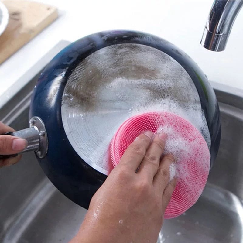 Multipurpose Silicone Dish Sponge, Kitchen Cleaning Scrubber, Silicone Dish Scrubber