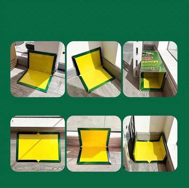 Mouse Trap Glue Pad, Sticky Rat Mouse Board, Mouse Rat Snake Bugs Mice Catcher, Mouse Catcher Glue Board, Mice Professional Strength Glue And Foldable Cardboard