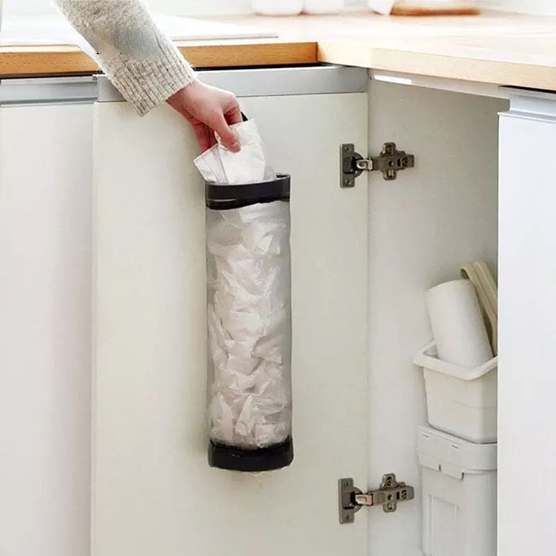 Net Plastic Bag Organizer, Home Grocery Bag Holder, Wall Mount Plastic Bag Holder, Kitchen Storage Shopper Dispenser, Trash Garbage Bag Organizer, Hanging Pouch Hang Bag