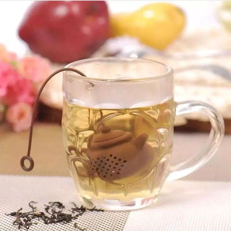 Creative Kettle Shape Silicone Tea Infuser, Reusable Tea Coffee Strainer, Teapot Shape Tea Filter