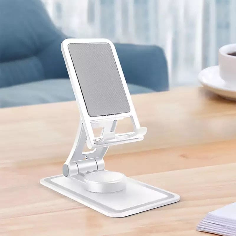 Universal Desktop Mobile Phone Holder Stand, Adjustable Foldable Cell Phone Desk Stand, 360˚ Degree Rotatable Mobile Stand