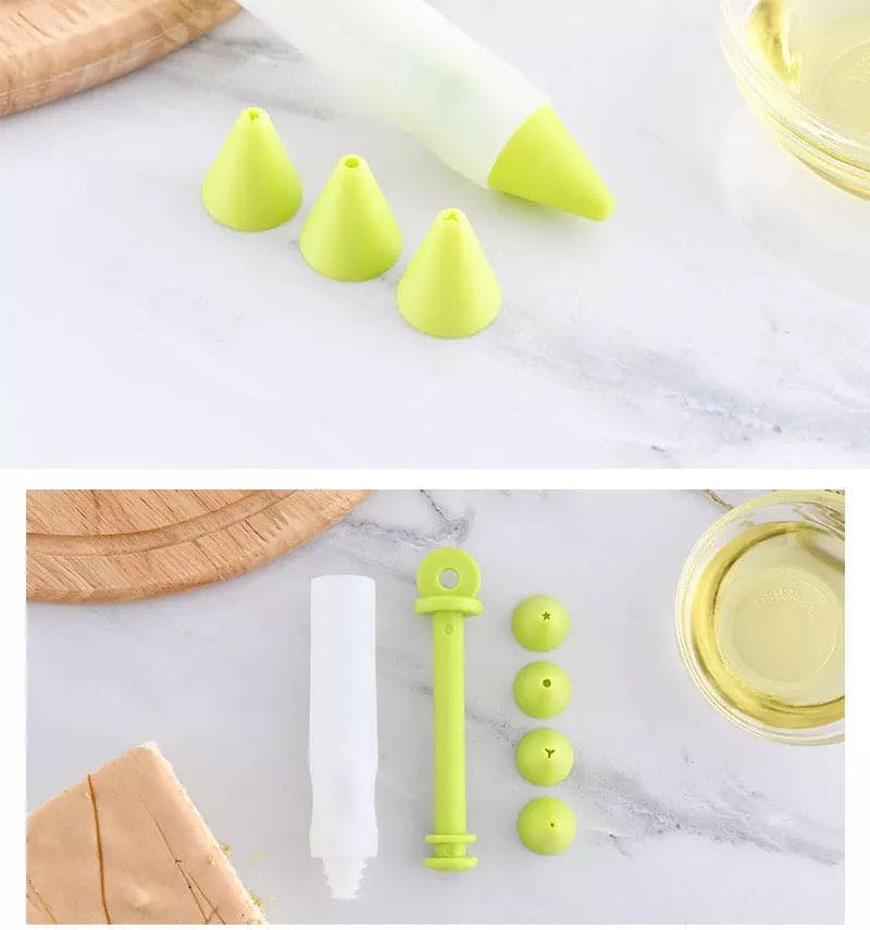 Silicone Decorative Pens, Chocolate Cookie Cake Writing Pen, Decorating Cake Molds Tool, Silicone Food Writing Pen For Dessert, Ice Cream Chocolate Decorating Pens Syringe Baking Tools