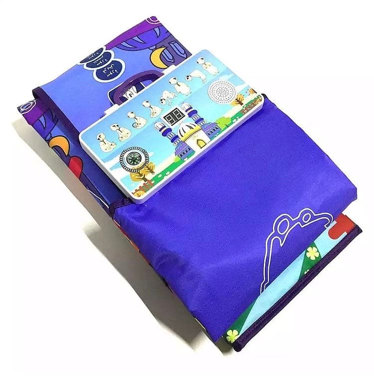 Children Educational Battery Operator Interactive Praying Mat, Praying Rug for Children Gift,  Islamic Children Prayer Mat