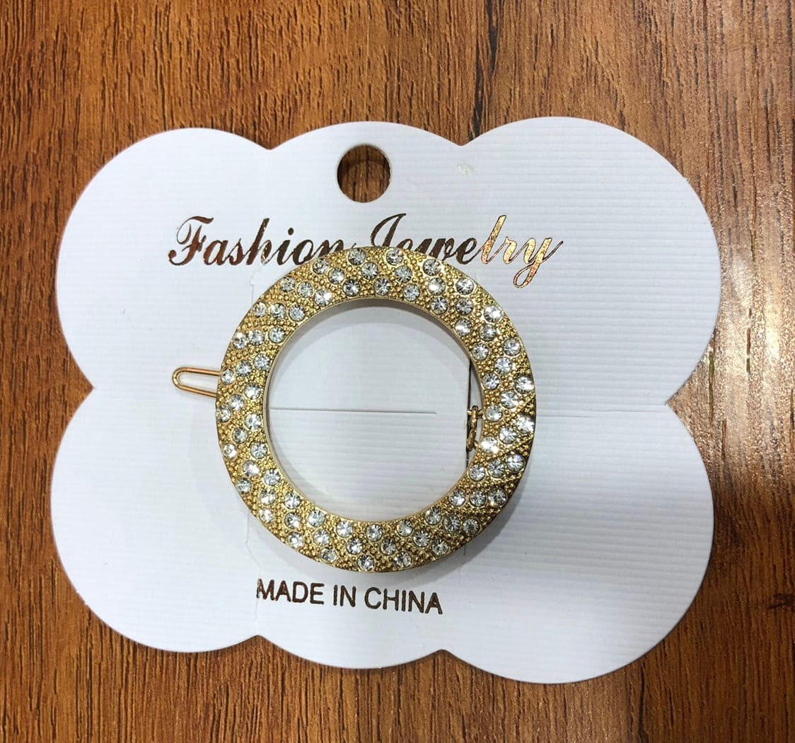 Hairpin Brooch Pin, Letter Faux Pearls Ladies Electroplating Sweater Suit Brooch Jewelry Accessories, Pearl Diamond Ecrusted Oval Hair Ball Head Twist Clip