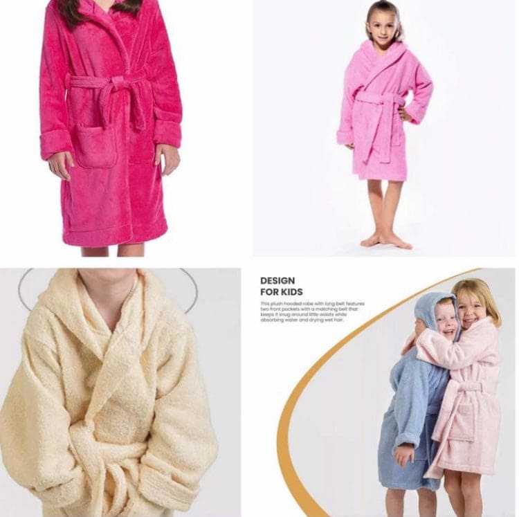 Girls towel 2024 dressing gown