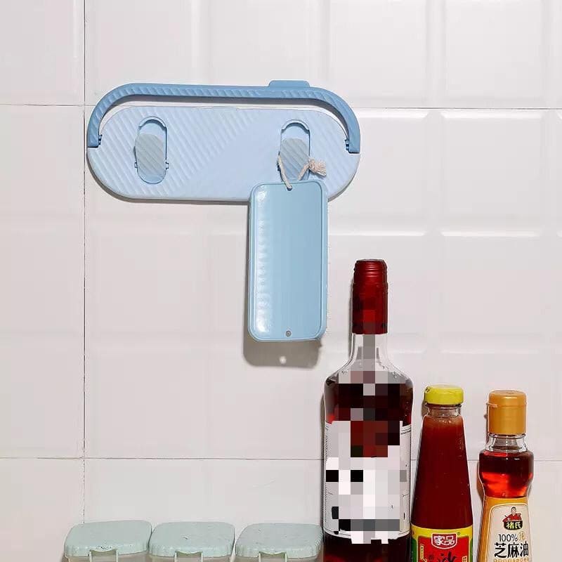 Bathroom Bath Ball Slipper Rack, Multifunctional Free Punch Wall Hanging Rack Towel Holder, Kitchen Grocery Holders