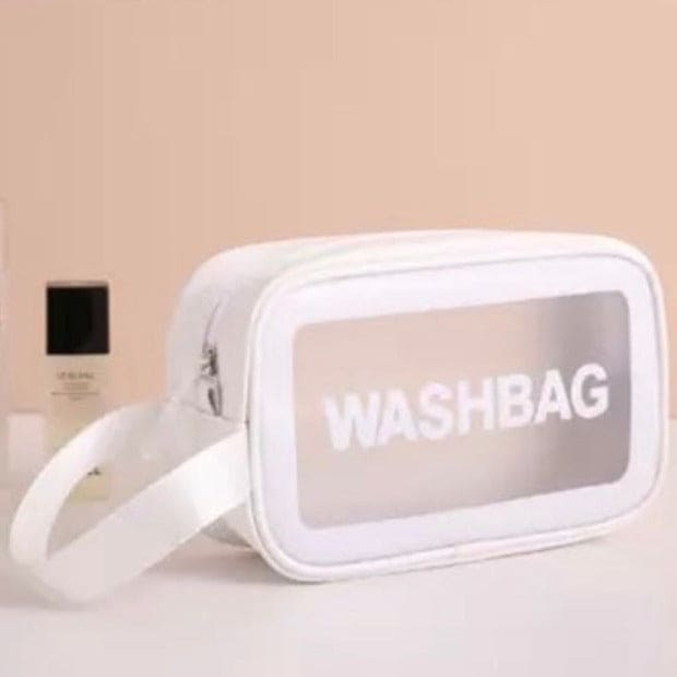 Portable Dual Chain Wash Bag, Travel Friendly Clear Makeup Storage Washbag, Large Waterproof Cosmetics Bag, Travel Translucent Makeup Organizer