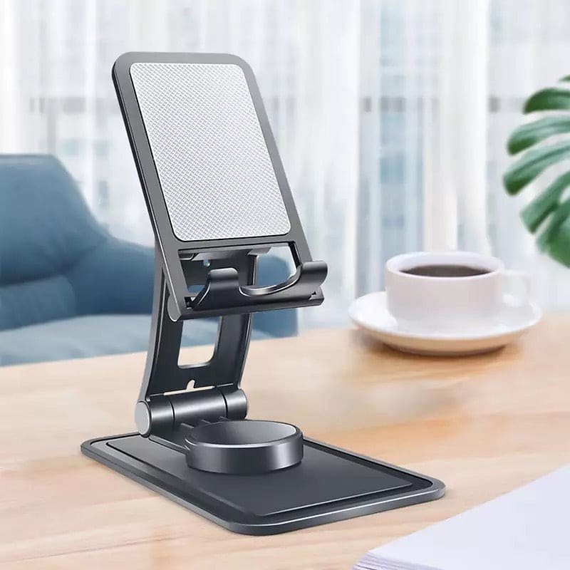 Universal Desktop Mobile Phone Holder Stand, Adjustable Foldable Cell Phone Desk Stand, 360˚ Degree Rotatable Mobile Stand
