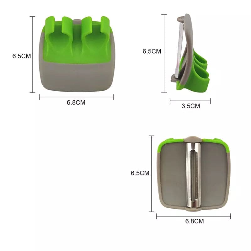 Stainless Steel Manual Finger Vegetable Shaver, Double Fingers Stainless Blade Fruit Peeler, Finger Gaurd Peeling Knife, AntiScratch Kitchen Tool, Palm Vegetable Hand Peeler, Turnip Slicer Cutter, Silicon Veg Cutter Kitchen Cooking Tools