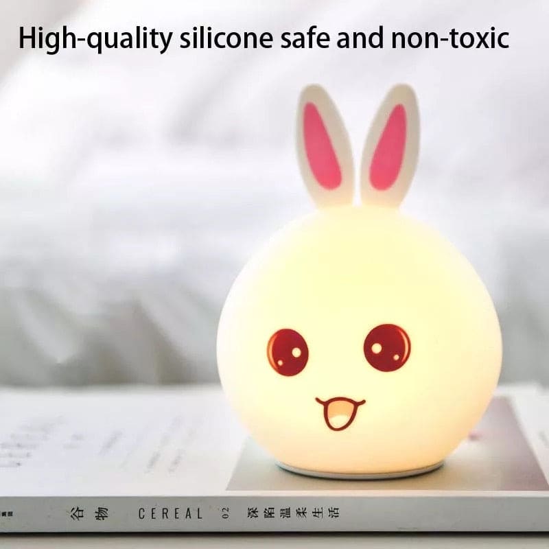 Silicone Rabbit Lamp, Cute Kids Night Light Lamp, Rabbit Lamp For Room Decoration, Cute Warm Night Light