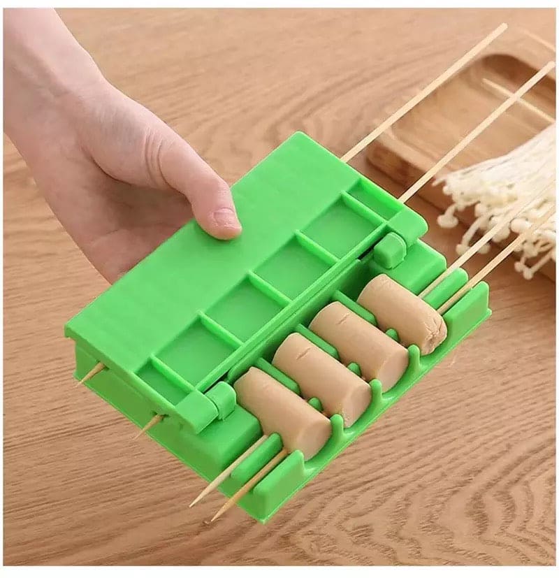 BBQ Stringing Machine, Multifunction Quickly Skewer Machine, Artifact Mutton Shashlik Skewer, BBQ Barbecue Stringing Machine, Outdoor Barbecue Supplies Accessories Barbecue Gadgets