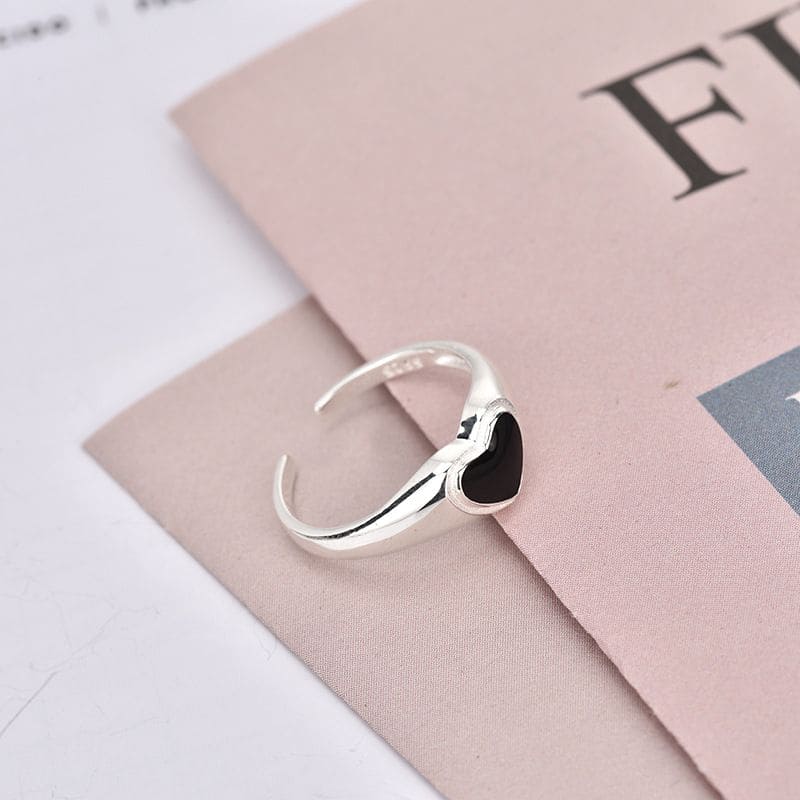 2 Pcs Creative Crying Heart Rings, Trendy Fashion Female Resizable Ring Jewellery , Vintage Adjustable Ring