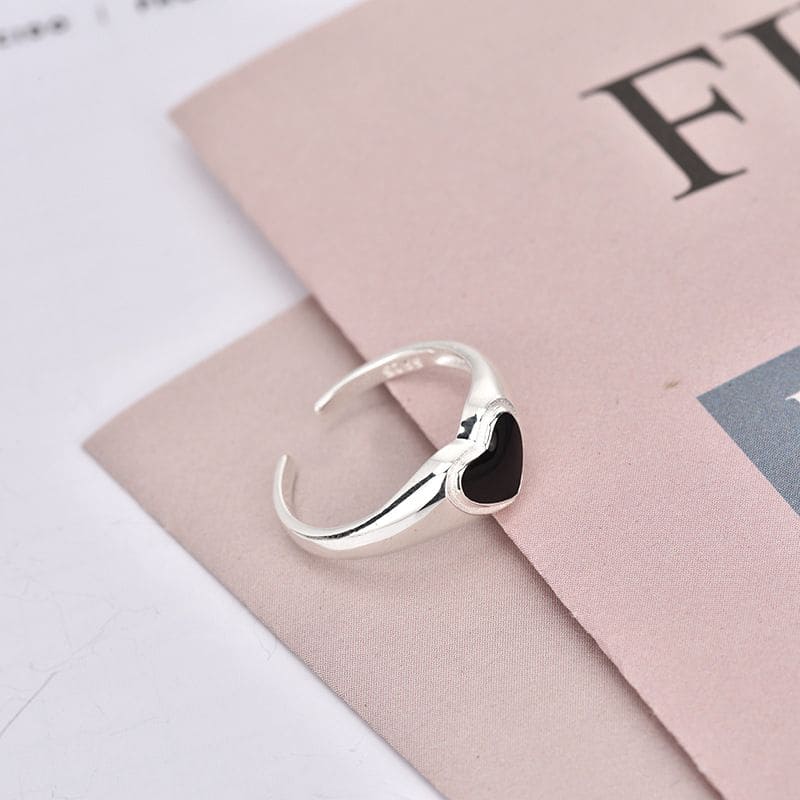 2 Pcs Creative Crying Heart Rings, Trendy Fashion Female Resizable Ring Jewellery , Vintage Adjustable Ring